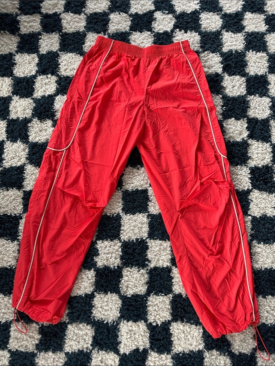BDG Pants - BDG Neon Orange Nylon Track Pants